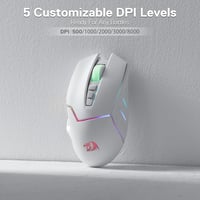 Redragon M690 PRO Vezeték nélküli Fehér Gamer Egér 8000 DPI 8 Makrógombbal 5