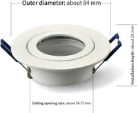 Süllyeszthető GU10 LED spotlámpa keret szett, 3 darabos 4