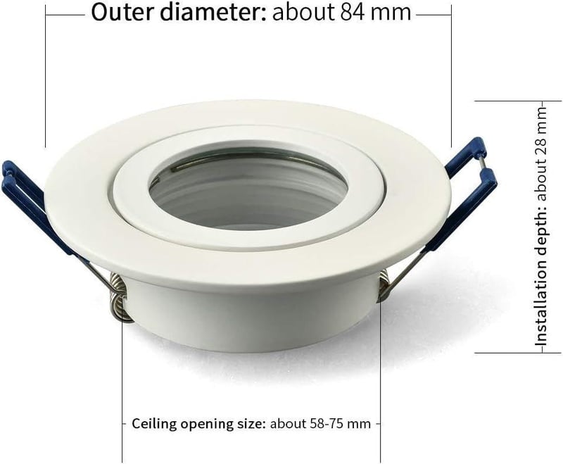 Süllyeszthető GU10 LED spotlámpa keret szett, 3 darabos