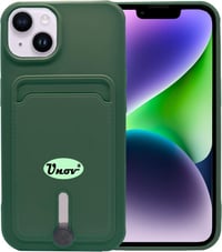 iPhone 13/14 Katonai Zöld Ütésálló Tok Kártyatartóval 6.1" 1