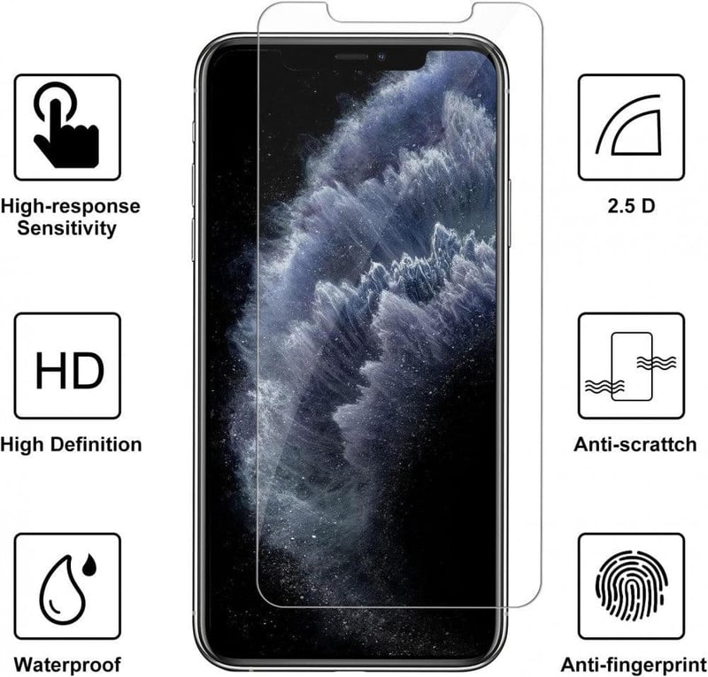 iPhone 11 Pro/XS/X Edzett Üvegfólia - 3db, 9H Keménységű, Ultratiszta BERMIEU