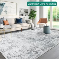 Capslpad Szürke Absztrakt Szőnyeg 160x230 cm - Csúszásmentes Rövid Szálú Műgyapjú Szőnyeg Nappali, Hálószoba, Iroda Dekorációhoz - Mosható M 3