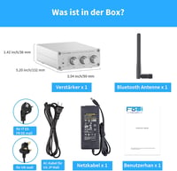 Fosi Audio BT20A-S 200W Bluetooth HiFi Erősítő Basszus és Magas Szabályzóval 6