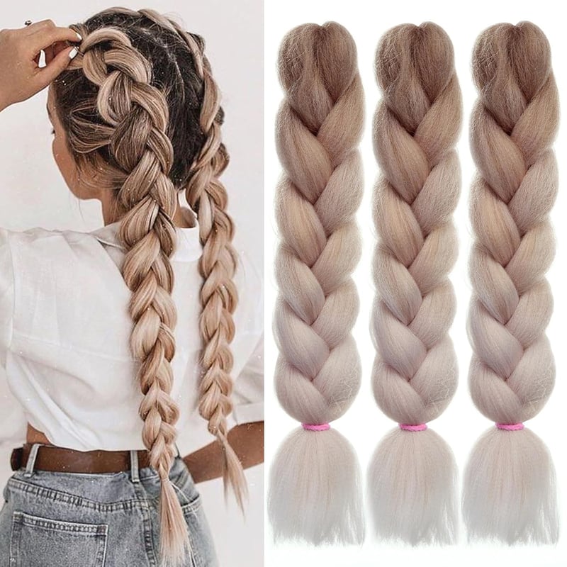 EMMOR Jumbo Fonóhaj 24 Hüvelyk - 3 Csomag Előnyújtott Box Braids - Hőálló Szintetikus Hajhosszabbítás Fonáshoz, Twist Hajhoz, Horgoláshoz