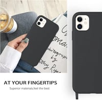 Apple iPhone 11 Szürke Szilikon Tok Nyakpánttal 8