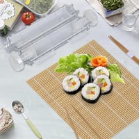 HomeMall Sushi Készítő Szett - Hordozható Sushi Gép Bambusz Mattal 2