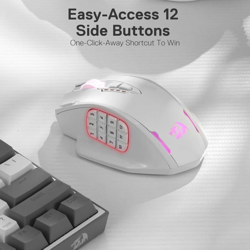 Redragon M913 Wireless Gaming Egér 16000 DPI RGB 12 Oldalsó Gomb MMO