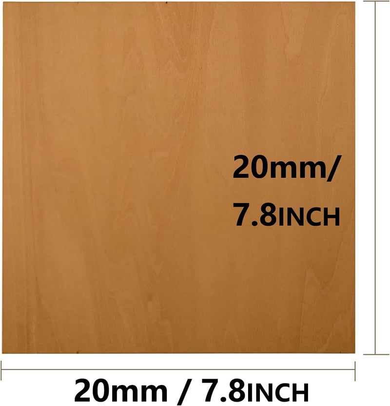 Barkács Holzplatten 20db - 200x200x1,5mm Natúr Falap Modellezéshez, Gravírozáshoz