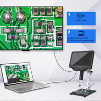 Andonstar AD409 Pro HDMI Digitális Mikroszkóp, 10,1" Képernyő, 300X Nagyítás, USB Elektronikus Kamera PCB Forrasztáshoz, Windows Kompatibili 4