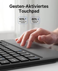 Samsung Galaxy Tab A8 10.5" (2021) okostok érintőpados QWERTZ billentyűzettel, fekete 3