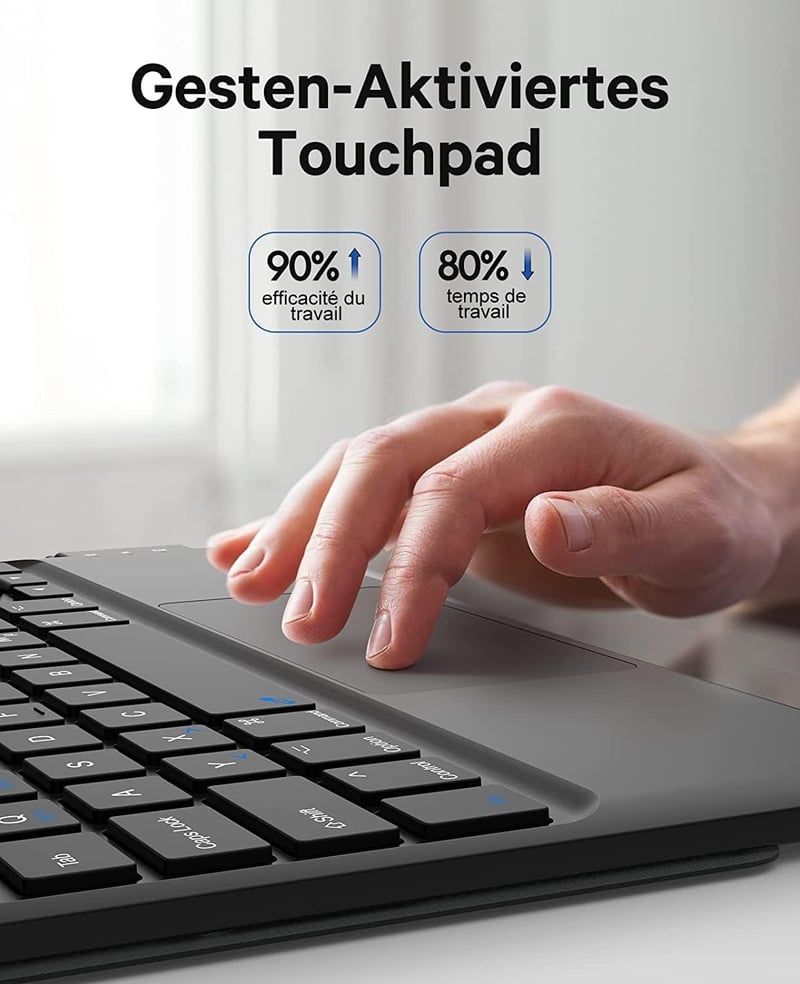 Samsung Galaxy Tab A8 10.5" (2021) okostok érintőpados QWERTZ billentyűzettel, fekete