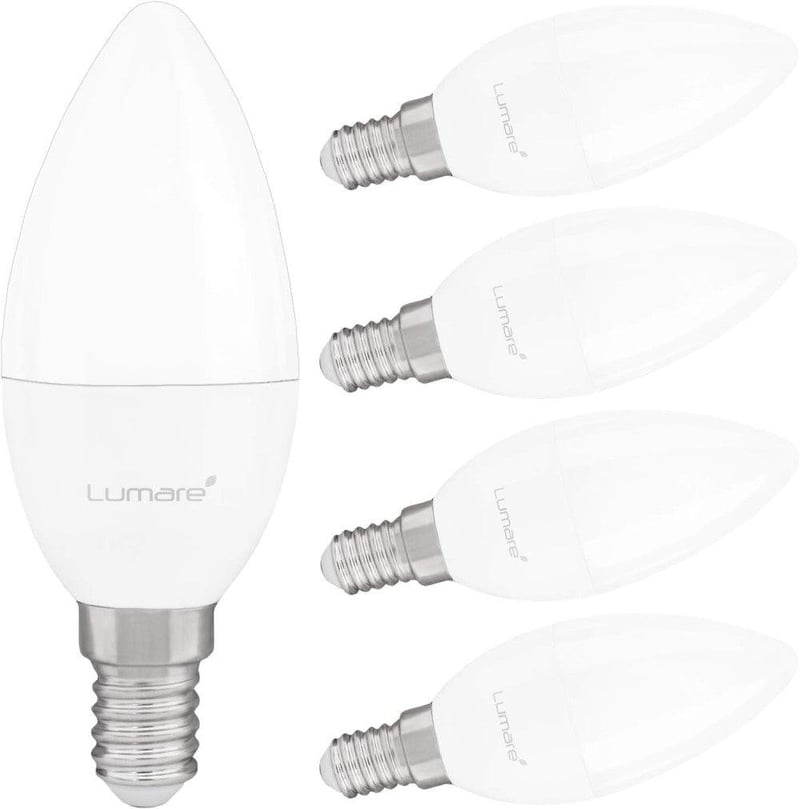 LED sviečka Lumaro E14, 5W – teplá biela, 410 lm, ekvivalent 40 W