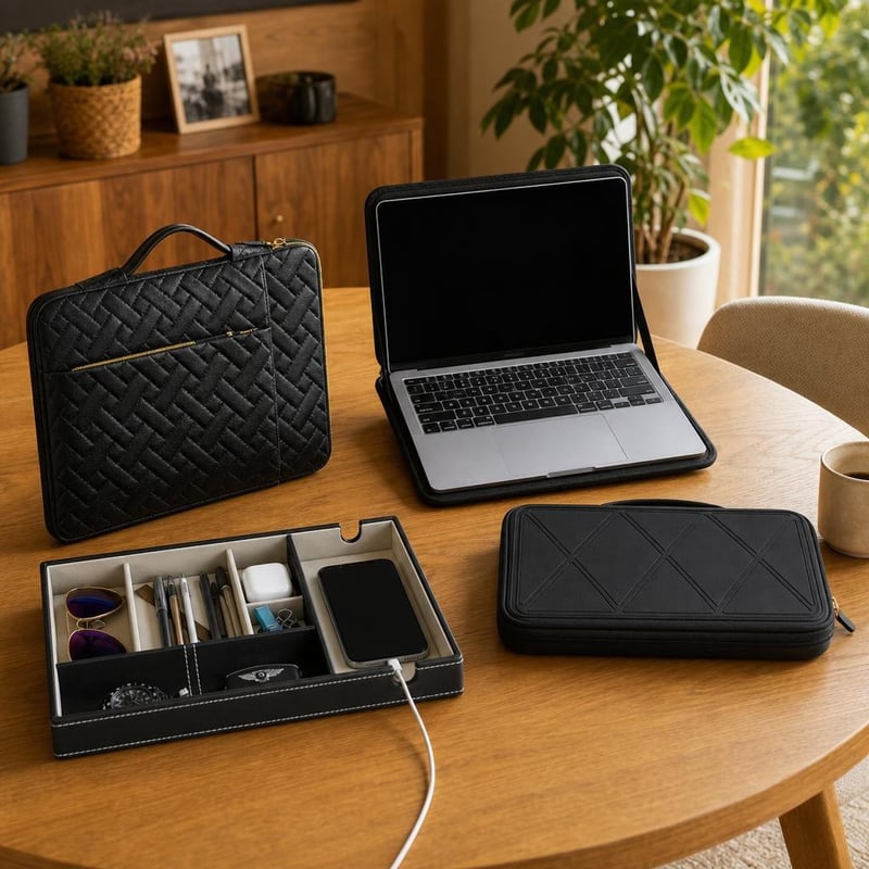Balík pre ochranu notebooku: 1x 14" puzdro + 1x EVA tvrdý obal + 1x 6-priehradkový organizér