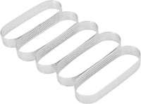 Rozsdamentes acél Mini Mousse sütőforma szett - 5 db-os perforált desszertgyűrű 7