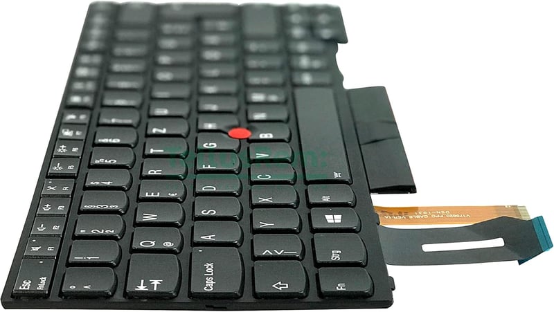 TellusRem Háttérvilágítású Német Billentyűzet Lenovo ThinkPad T480s, T490, L480, L490, L380, L390, E480, E490 Laptopokhoz - Fekete