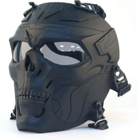 WISEONUS Airsoft Taktikai Koponya Maszk - Teljes Arcvédő Szürke Lencsével, Paintball, Vadászat, CS Játék és Halloween Jelmezhez - Ütésálló T 1