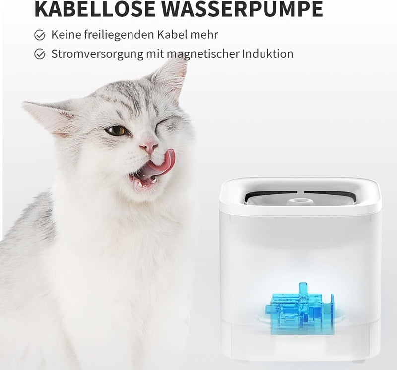 PETKIT CYBERTAIL Intelligens LED-es Macska és Kutya Ivókút, 1,85L, Halk Működés