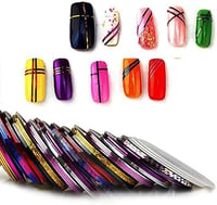 Színes körömdíszítő csíkok - HomeMall nail art szalagok 4