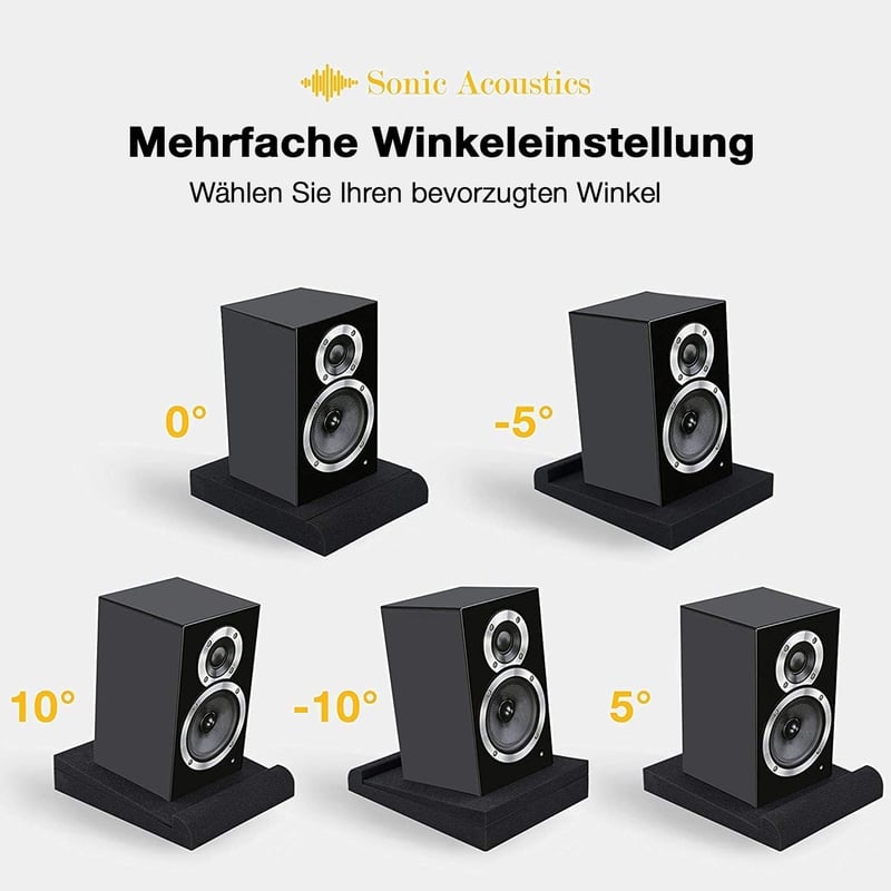 Sonic Acoustics hangszigetelő szivacs, 12,7 cm-es stúdió monitorokhoz, 2 db, fekete