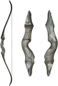 Obert Black Hunter 60" Professzionális Íjász Szétszerelhető Reflex Íj Szett 20-60 Font Jobbkezes Fa Markolattal Vadászathoz és Sporthoz 9