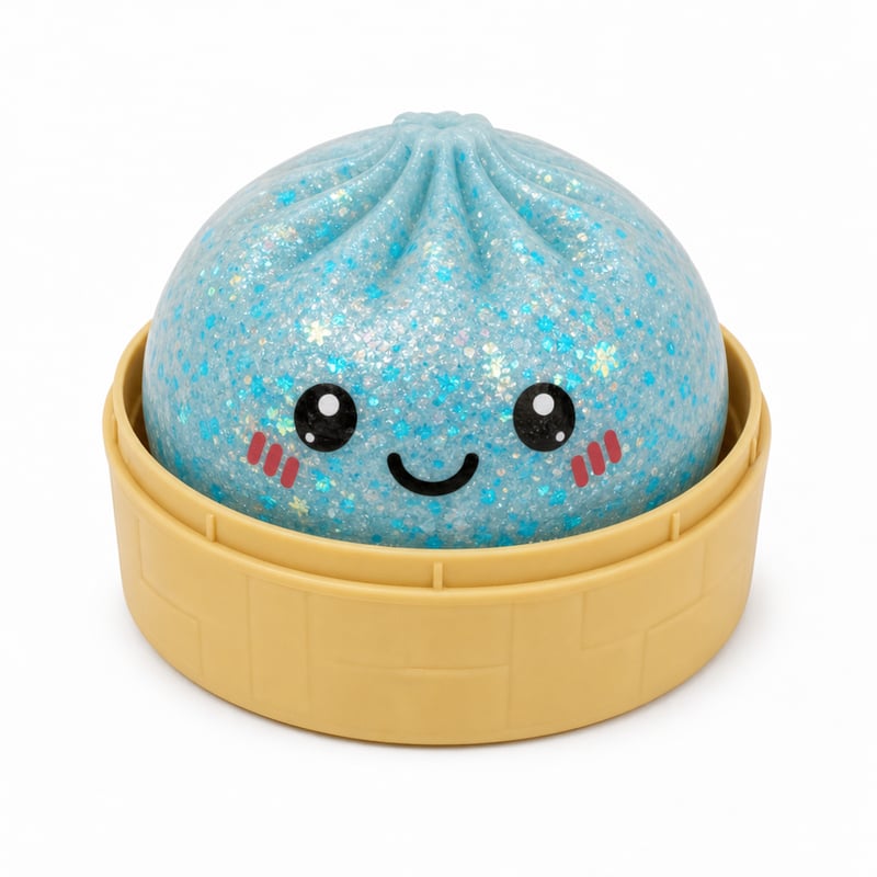 Squishy XXL trblietavá prekvapenie antistresová hračka 5 cm stláčacia mäkká — Niektoré guličky sú prasknuté (stav: viď 2. obrázok)