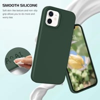 iPhone 12/12 Pro Zöld Szilikon Tok Mikroszálas Béléssel - Újracsomagolt 5