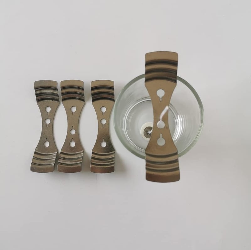 Set 12 suporturi fitil din inox - Pentru făcut lumânări acasă