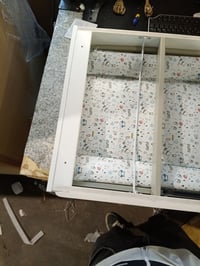 Măsuță de înfășat pliabilă de perete Badabulle Plouf cu raft și salteluță — înveliș uzat, crăpat, lovit (stare: vezi poza nr. 2) 4