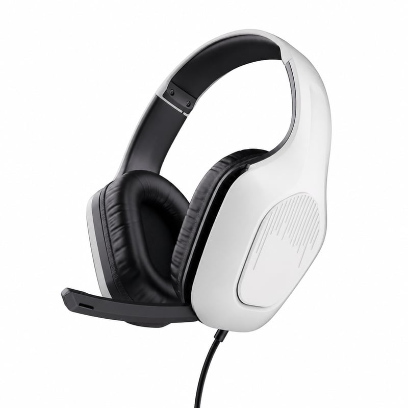 Trust GXT 415PS Zirox Gaming Headset PS5-höz, fehér — hibás, részben működik: kontakt hibás csatlakozó (állapot: lásd a 2. képet)