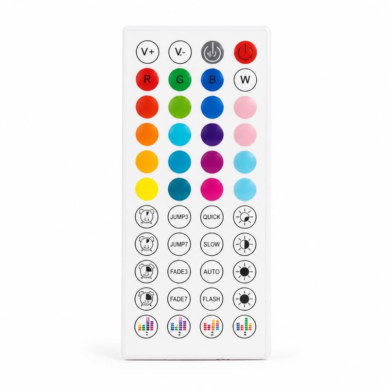 PSTAR RGB LED traka s daljinskim upravljačem s 44 tipke, za kontrolu USB RGB LED traka, sa sinkronizacijom s glazbom i funkcijom timera, za kućnu upotrebu