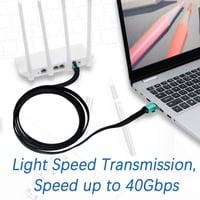 Cat8 Ethernet kábel 2m - Szupergyors RJ45 hálózati vezeték aranyozott csatlakozóval 4