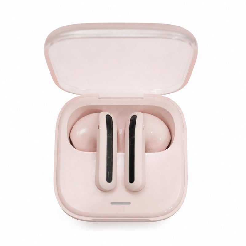 Használt Xiaomi Redmi Buds 6 Active True Wireless Bluetooth fülhallgató, rózsaszín, töltőtokkal, félnyílt kialakítás