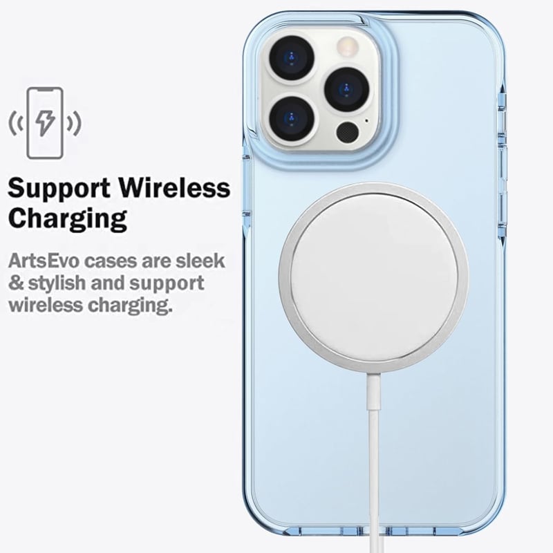 ArtsEvo iPhone 13 Pro Max ütésálló tok - Kék-lila, 2 méteres védelem, prémium TPU
