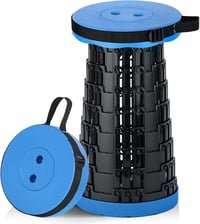 YONGHUO Teleszkópos Összecsukható Szék - Kempingszék 200 kg Teherbírással, 9 Magassági Fokozat, Könnyű, Erős Szerkezet, Kék 1