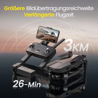 Holy Stone HS720R 4K Drón 3 Tengelyes Gimballal - GPS, EIS Képstabilizátor, 3000m Hatótáv, Összecsukható, Követés Funkcióval, Automatikus Vi 3