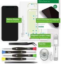 GIGA Fixxoo iPhone 11 Pro Retina LCD Kijelző Csereképernyő - Érintőképernyős Üveg Szerszámkészlettel - Egyszerű Kijelzőjavító Szett 2