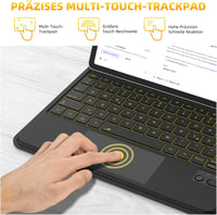 GOKOCO Magic Keyboard Tok Samsung Galaxy Tablet S9FE/S9/S8/S7 11" Készülékekhez - Állítható Háttérvilágítású Billentyűzet Érintőpaddal, Feke 5