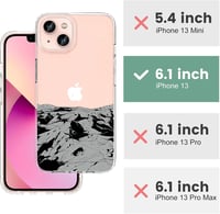 Apple iPhone 13 Átlátszó Tok Holddomborzat Mintával 6