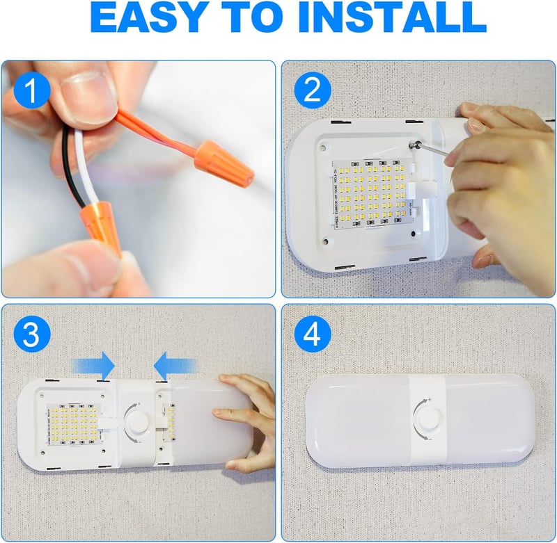 SUPAREE 12V-os LED lámpa lakóautóba, 3 színhőmérséklettel, szabályozható - Plastic