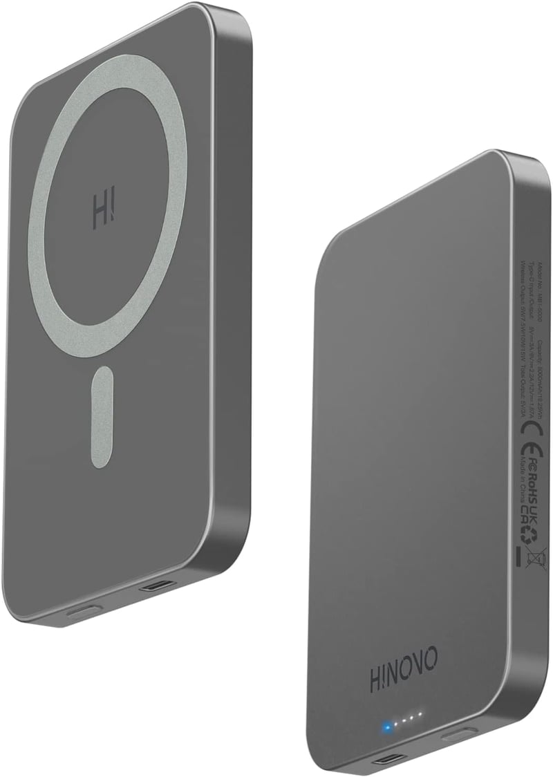 MagSafe Powerbank iPhone-hoz: Hinovo 5000mAh ultravékony mágneses külső akkumulátor, 20W gyorstöltés