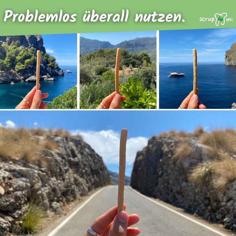 Scrupmi Miswak természetes fogkefe szett - 4 db, vegán, újrahasználható