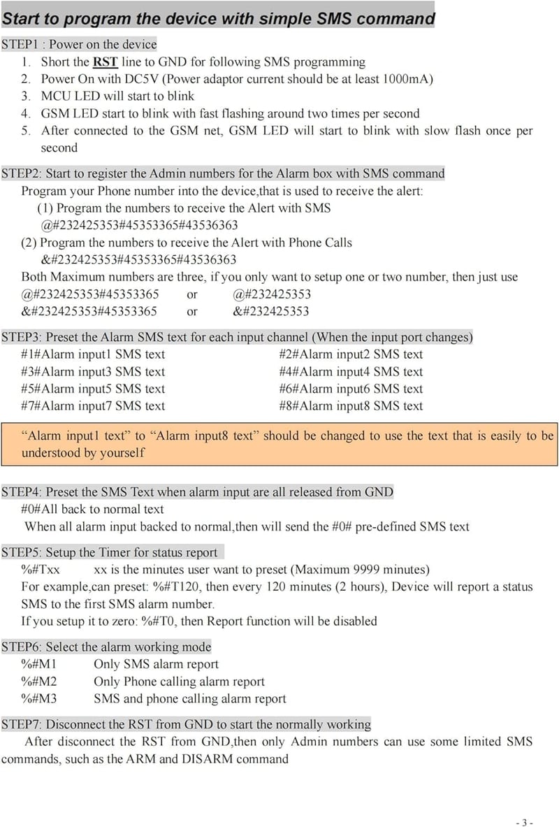 MAGT GSM Riasztórendszer - Vezeték nélküli Okos Otthon Biztonság, 8 Csatornás SMS Értesítés, Távirányítható, Tablet és Okostelefon Kompatibi