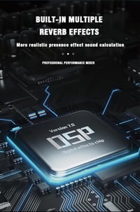 Weymic F7 Professzionális Keverőpult 7 Csatornával - USB Audio Interfész, Sztereó Hangszínszabályzó DJ, Színpad, Karaoke Használatra 8