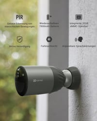 EZVIZ BC1C Akkumulátoros Kültéri Biztonsági Kamera, 1080p Vezeték Nélküli, 7800 mAh, PIR Érzékelő, Sziréna, Reflektor, Színes Éjjellátó, 32G 2