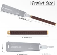 Ryoba japán fűrész, kétélű 265mm SK5 acél, 7-10/17 TPI, cserélhető penge 2