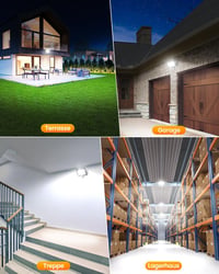 MEIKEE 35W LED Reflektor Mozgásérzékelővel - 3440LM, 6500K Hideg Fehér, IP66 Vízálló, 10 Fényerőszint, Távirányítóval - Kerthez, Garázshoz,  7
