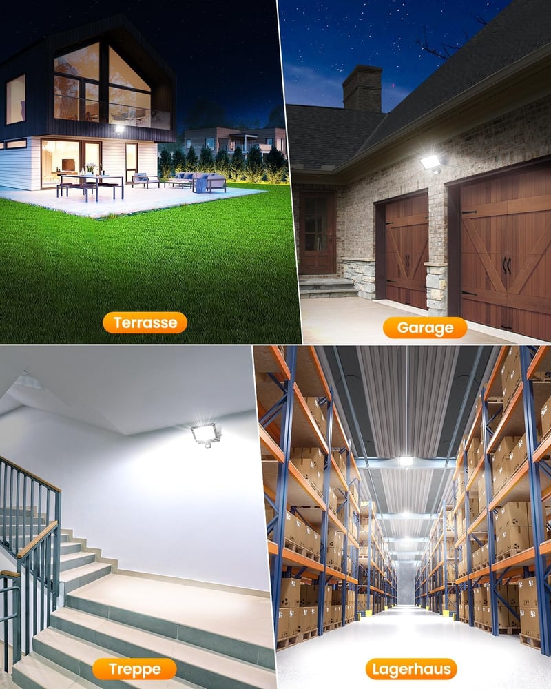 MEIKEE 35W LED Reflektor Mozgásérzékelővel - 3440LM, 6500K Hideg Fehér, IP66 Vízálló, 10 Fényerőszint, Távirányítóval - Kerthez, Garázshoz, 