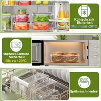 HELISAN Ételtároló Doboz Szett - 20 részes Nagy Kapacitású Tárolódobozok (5x1,74L + 5x1L) - 100% Szivárgásmentes, BPA-mentes Ételtartó Doboz 5