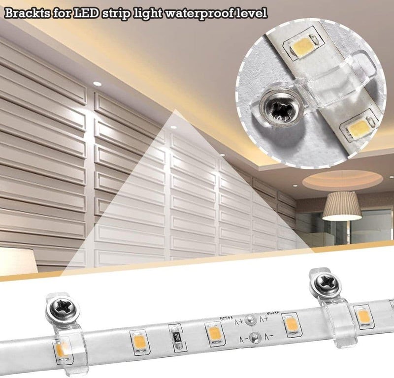 IIRC 200 darabos LED szalagrögzítő készlet 10 mm-es szalagokhoz, csavarokkal