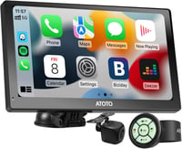 ATOTO P5 9" Hordozható Autós Rádió QLED Érintőképernyővel - Vezeték Nélküli CarPlay és Android Auto, Bluetooth, 1080P Tolatókamera, Tükrözés 1